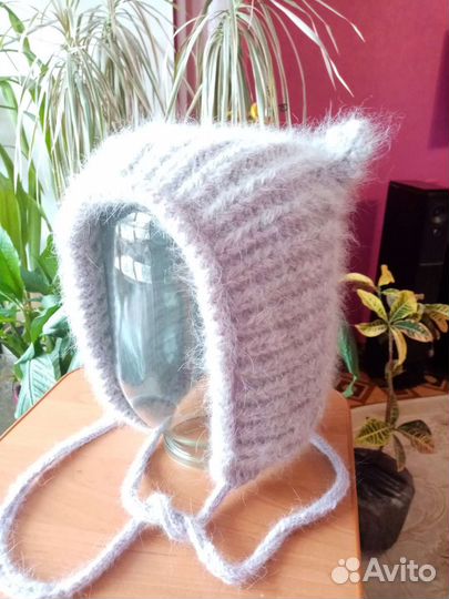 Чепчик, пух норки 2 цвета