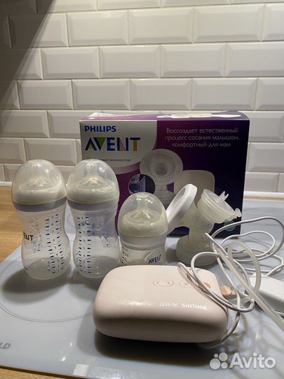 Молокоотсос avent электрический новый