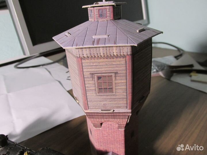 Макет водонапорной башни для жд 1 87