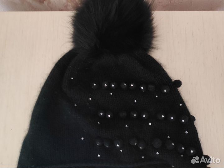 Шапочка Joli Bebe, натуральный помпон