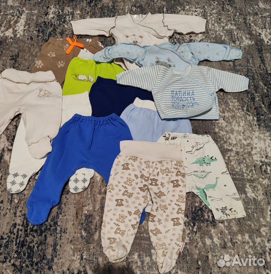 Детские слипы, боди, штаны (вещи пакетом)