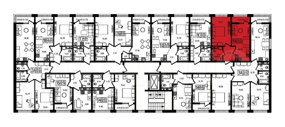 1-к. квартира, 40,8 м², 2/10 эт.