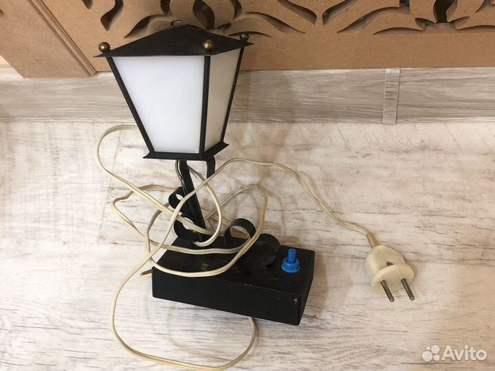 Лампа фонарь настольная советская СССР на прищепке