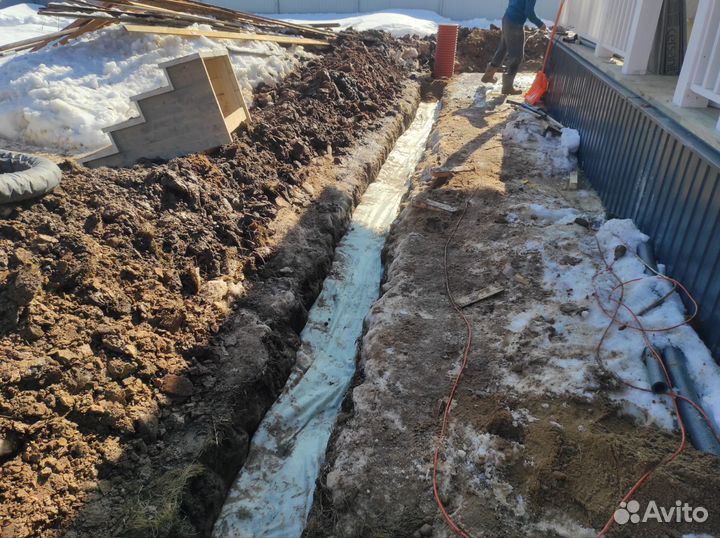 Дренаж участка под ключ, ливневая канализация