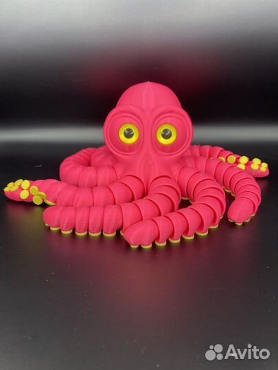Осьминог игрушка-антистресс подвижный 3D