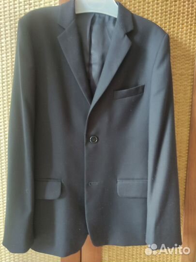 Школьный пиджак для мальчика 152 тёмно-синий