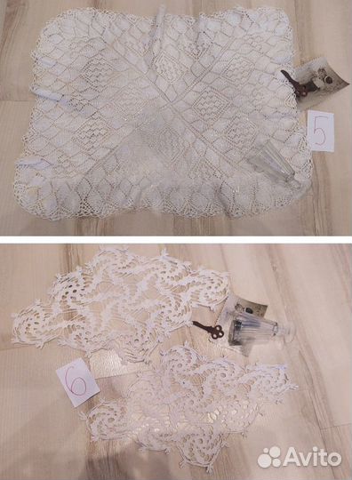 Вязаные (кружевные) салфетки ручной работы, винтаж