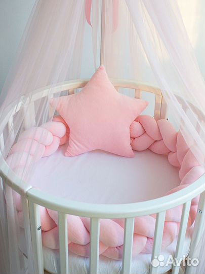 Бортики в кроватку косичка