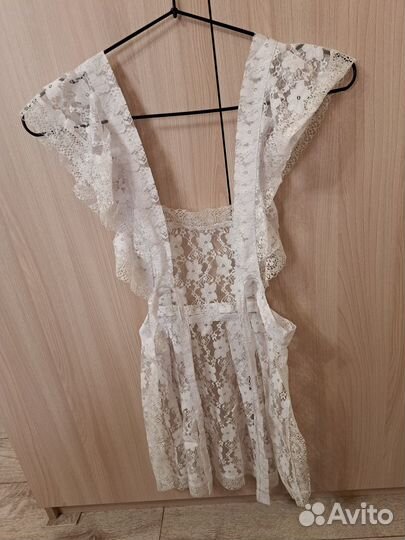 Белый школьный фартук