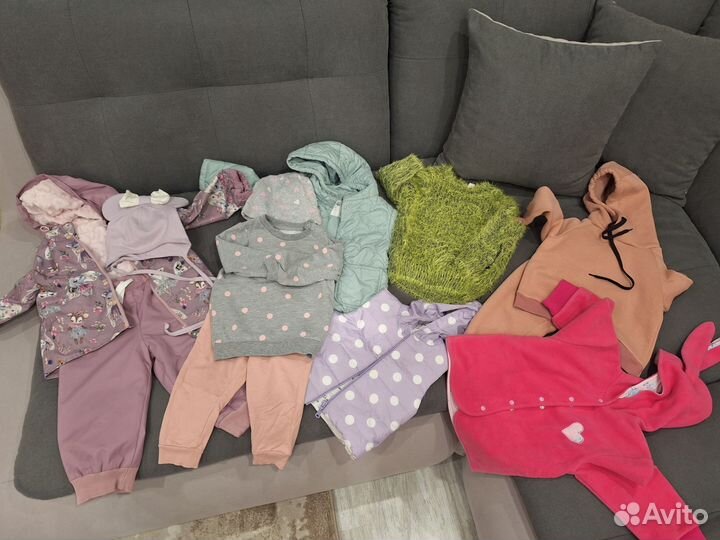 Детские вещи на девочку пакетом 62-104