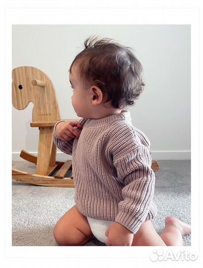 Джемпер хлопковый 98 новый бежевый
