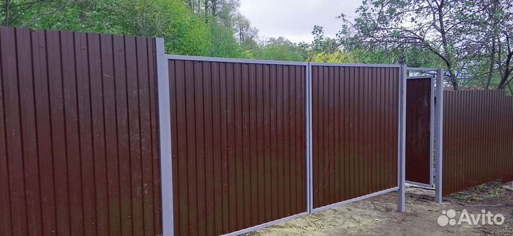 Заборы из профнастила под ключ