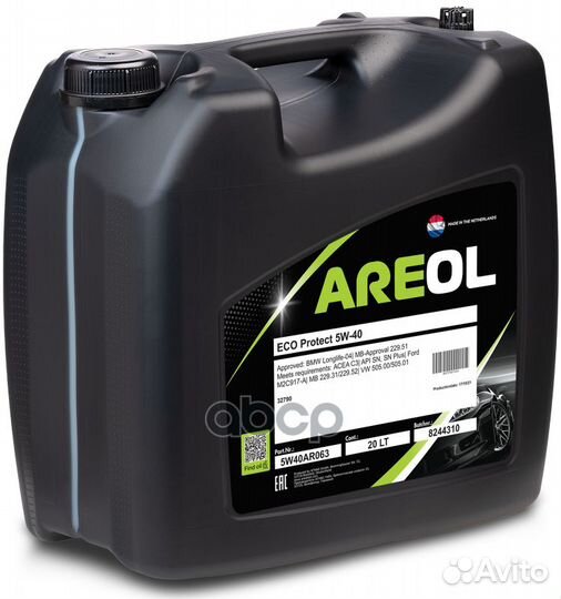 Areol ECO Protect 5W40 (20L) масло моторное си