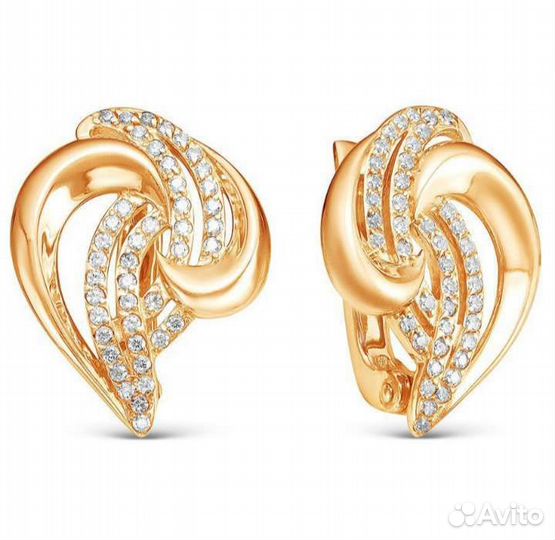 Позолоченные серьги