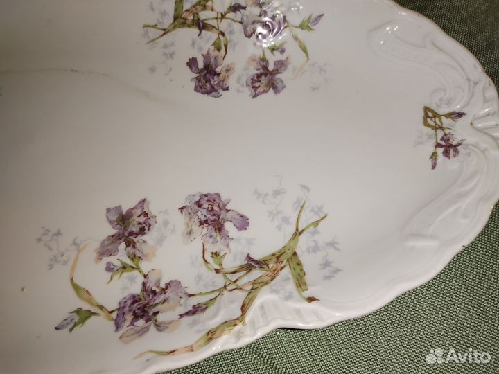 Блюдо фарфоровое завод кузнецов