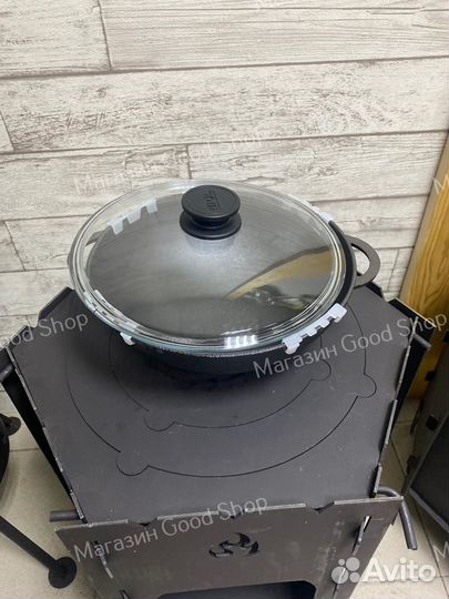 Сковорода WOK чугунная