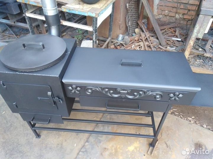 Мангал - казан 4 мм с декором