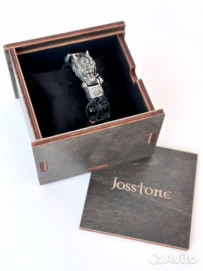 Браслет Дракон, черный агат и кварцевый кошачий гл