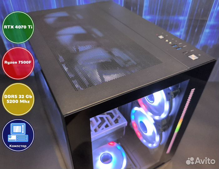 Системный блок AMD7500F-RTX4070Ti-32DDR5-QEV47-B650