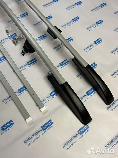 Рейлинги усиленные Шевроле-Нива серебряный муар