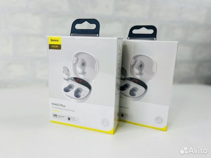 Беспроводные наушники Baseus WM01 plus (белые)