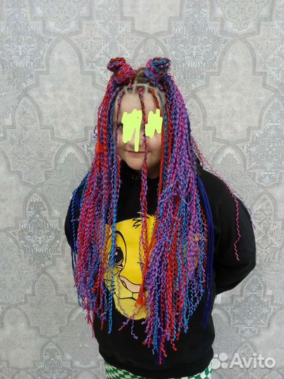 Афрокосы, афро наращивание волос(точечное)