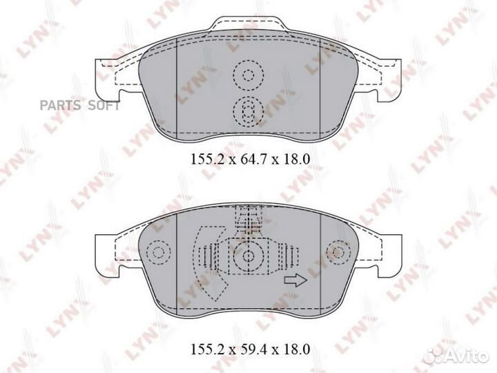 Lynxauto BD-6317 Колодки тормозные передние renaul