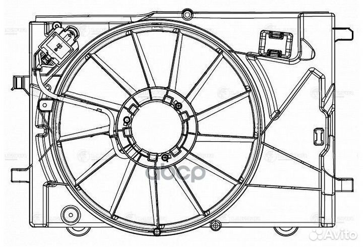 Кожух э/вентилятора охл. Chevrolet Aveo T300 (1