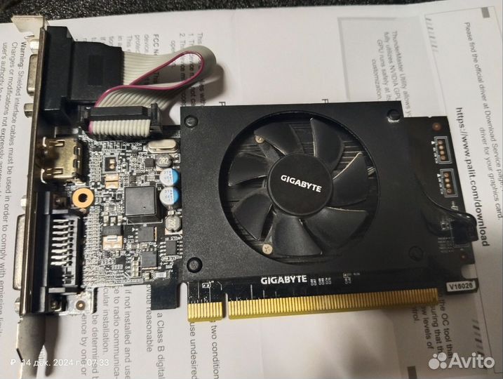 Видеокарта geforce Gt710 1g