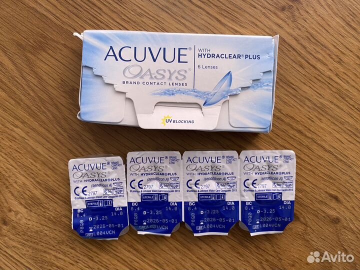 Линзы acuvue oasys двухнедельные -3.25