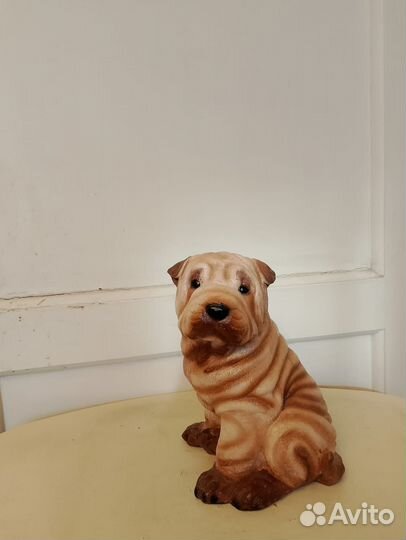 Копилка собака шарпей (гипсовая)