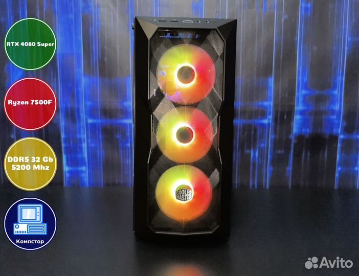 Игровой пк AMD7500F-RTX4080SUP-32DDR5-NQW63291-B650