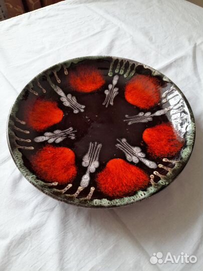 Настенная тарелка-панно, керамика,из СССР