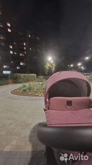 Коляска 3в1 Camarelo Picco Гранатовый меланж