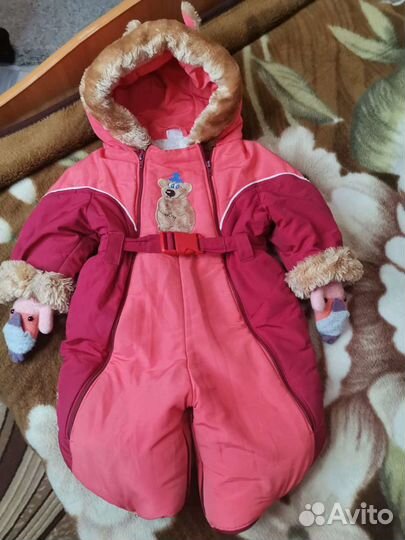 Зимний комбинезон для девочки 80 86 размер