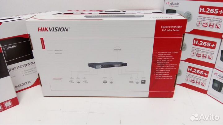 DS-3E0526P-E/M 24 POE канала hikvision коммутатор