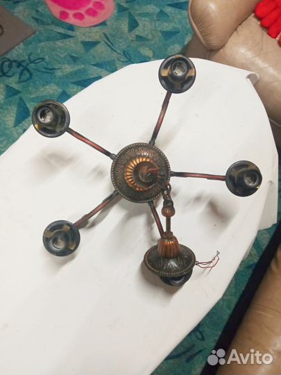 Люстра СССР медь