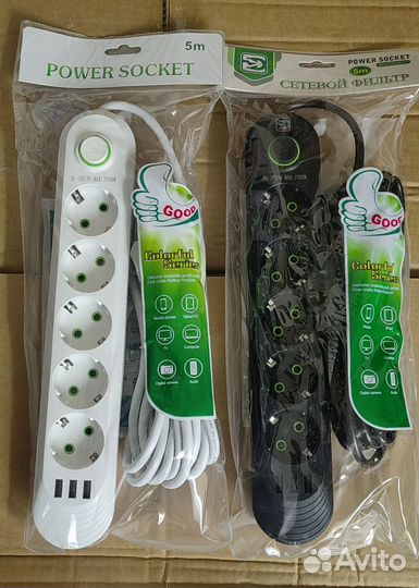 Сетевой фильтр 5 розетка метров. Новый