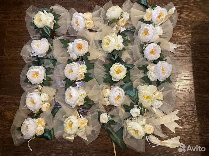 Свадебные украшения на зеркала(ручки) автомобиля