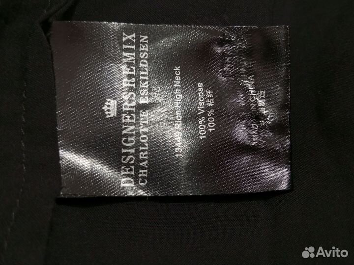 Новая чёрная блузка из вискозы Designer Remix