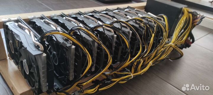 Ферма для майнинга риг RX 580 8gb