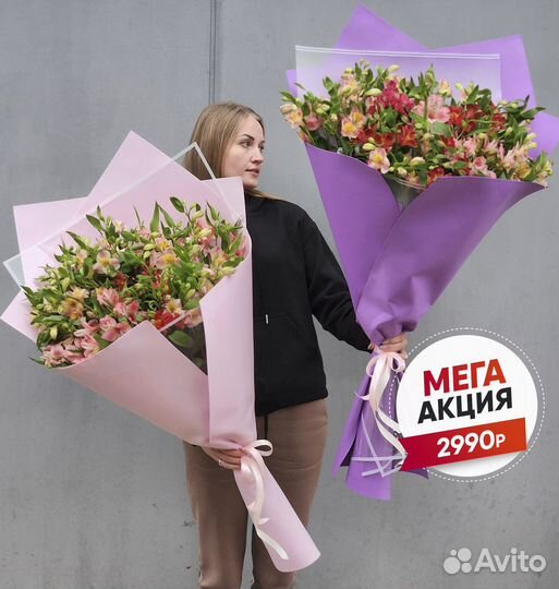 Свежие Альстромерии в Букете. Доставка