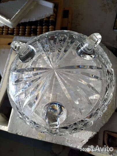 Салатник хрустальный на ножках СССР