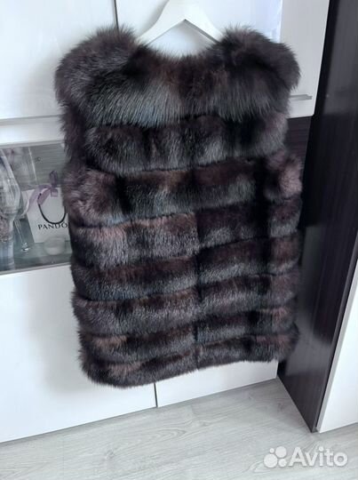 Жилетка трансформер (натуральный мех песца)