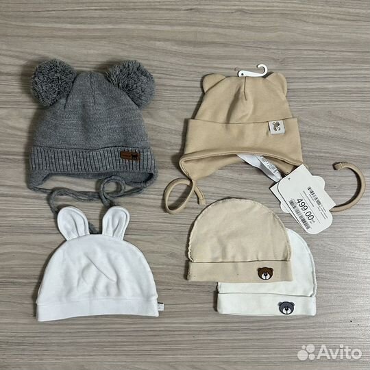 Шапочки и чепчики для новорожденного