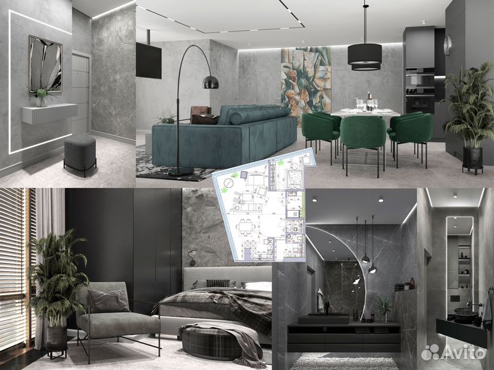 Дизайн интерьера дома, квартиры. планировка