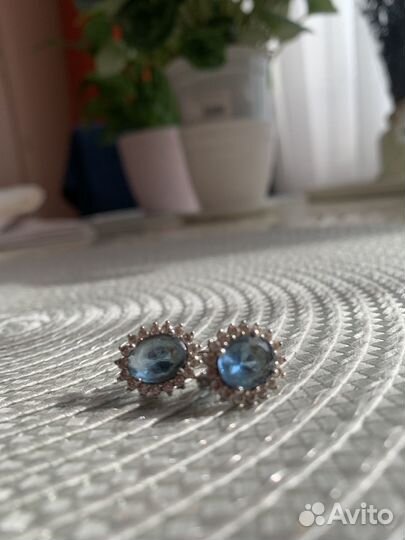 Серебряные серьги sunlight