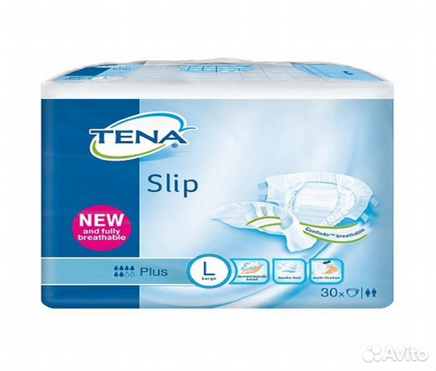 Подгузники для взрослых тена large дыш n 30