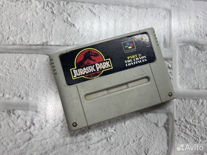 Картридж Super Nintendo Snes Jurassic Park Part 2
