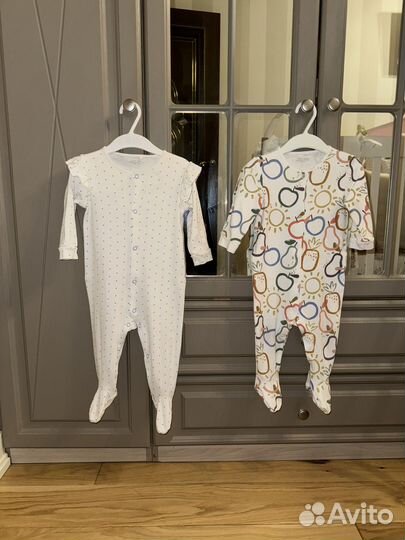 Слипы next 6-9 месяцев 68 74 как новые